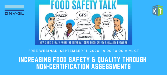 Food Safety & Quality Webinar September 11, 2020